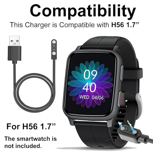 2-Pack of Cables for FITVII H56 1.7” Smartwatch