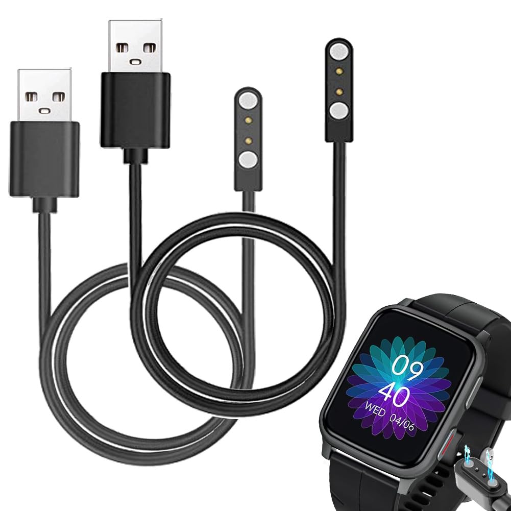 2-Pack of Cables for FITVII H56 1.7” Smartwatch